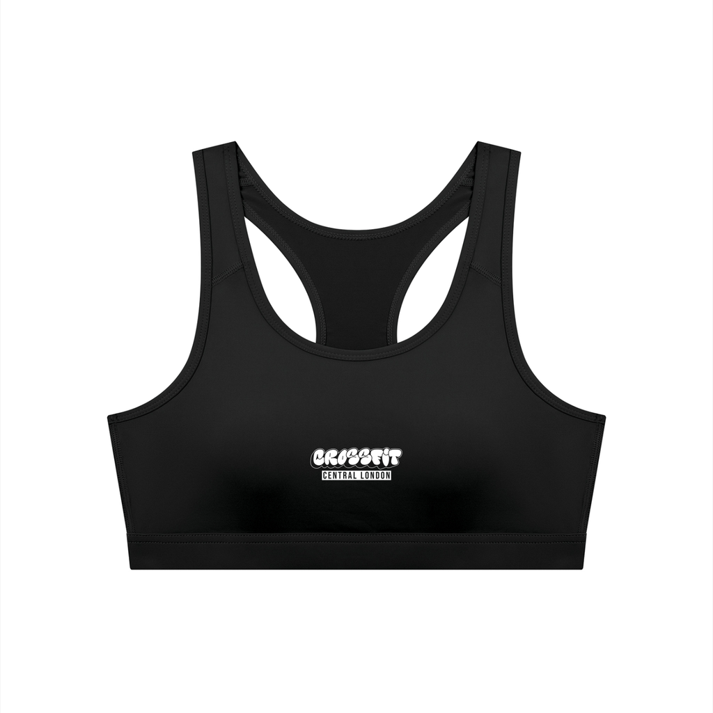 Graffiti Logo Women's Cropped Sports Bra - Central London