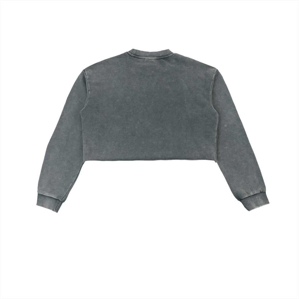 Graffiti Snow Washed Cropped Sweatshirt - Canning Town