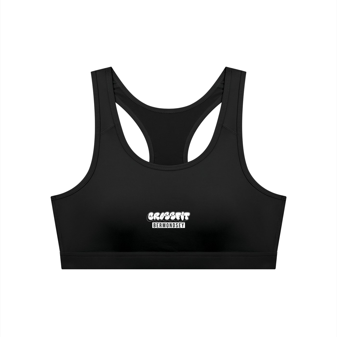 Graffiti Logo Women's Cropped Sports Bra - Bermondsey